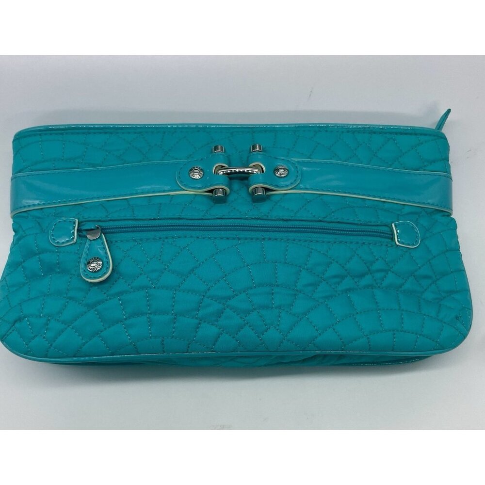 Vera Bradley Turquoise Bistro Quilted Wristlet Clutch Bag Boho Resort Casual